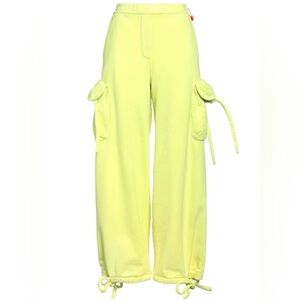 OFF-WHITE oversized cotton cargo pants - Acid green - XS